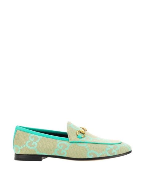 minty green Gucci loafers